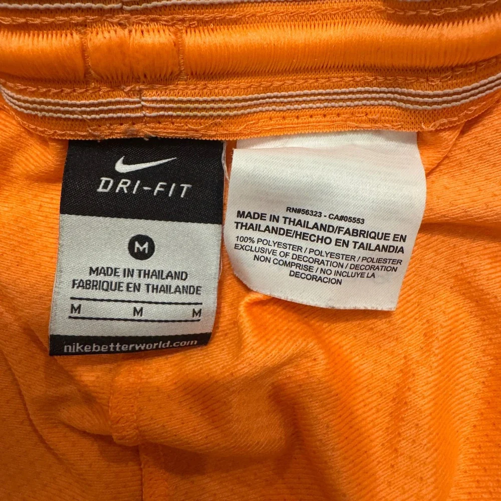 Nike Dri-FIT Womens Orange Mesh Athletic Shorts Running Size Medium